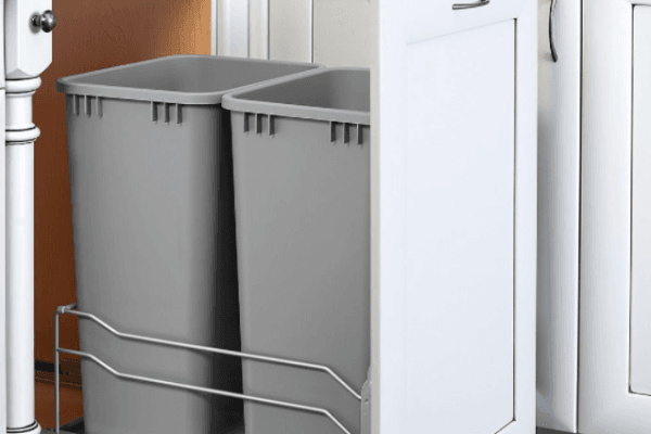 Double Trash Can Built In