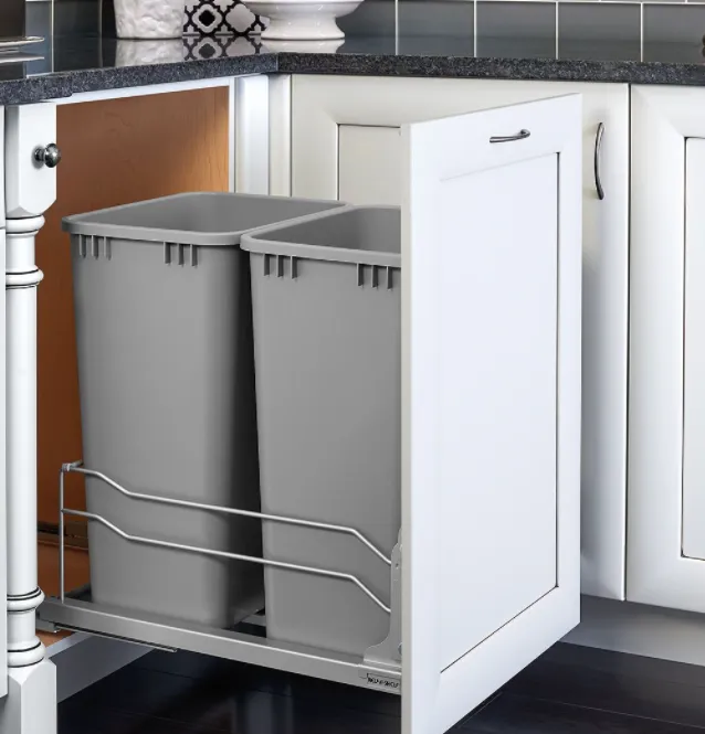 Double Trash Can Built In